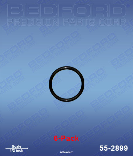 Bedford 55-2899 replaces Graco 248-134 / Graco 248134 Solvent Resistant O-Rings (6-pack) for Graco Fusion Spray Guns