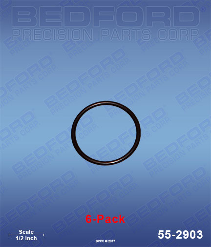 Bedford 55-2903 replaces Graco 248-138 / Graco 248138 Solvent Resistant O-Rings (6-pack) for Graco Fusion Spray Guns