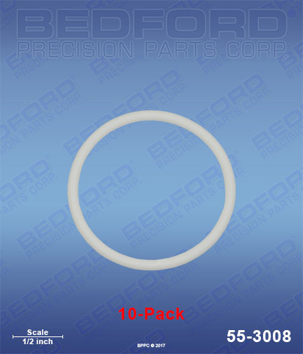 Bedford 55-3008 replaces Graco 262-484 / Graco 262484 Teflon O-Ring, lower cap (10-pack) for Graco Xtreme 290cc (1200)