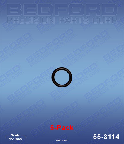 Bedford 55-3114 replaces Graco 248-648 / Graco 248648 O-Rings, Fluid Housing, Mix Chamber (6-pack) for Graco Fusion CS Gun