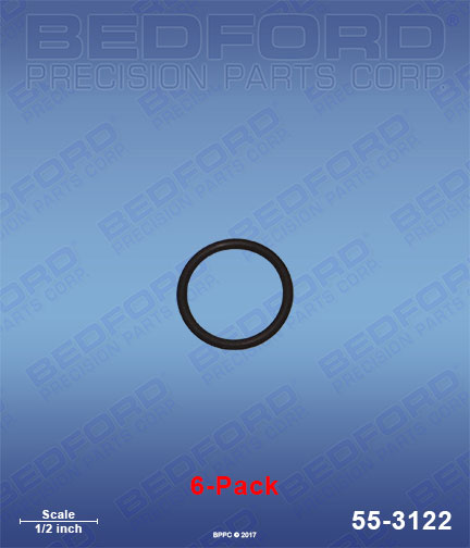 Bedford 55-3122 replaces Graco 256-772 / Graco 256772 O-Rings, Piston, small (6-pack) for Graco Fusion CS Gun