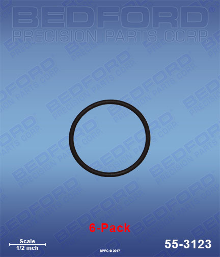 Bedford 55-3123 replaces Graco 256-773 / Graco 256773 O-Rings, Fluid Housing, small (6-pack) for Graco Fusion CS Gun