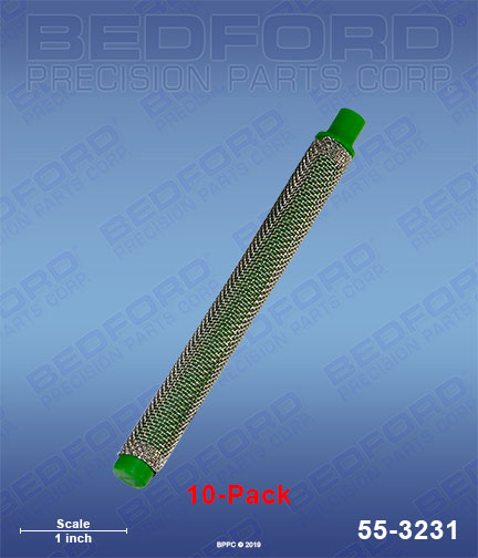 Bedford 55-3231 replaces Graco / ASM 4436-10 / Asm 443610 Filter, 30 mesh, green, coarse (10-pack) for Graco / ASM 400 Spray Gun
