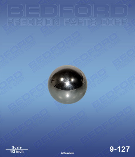Bedford 9-127 replaces Graco 100-279 / Graco 100279 Piston Ball, steel for Graco 30:1 Bulldog