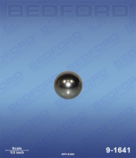Bedford 9-1641 replaces Wagner SprayTech / Amspray 50172 Ball, intake for Wagner SprayTech / Amspray Fuller OBrien Warrior