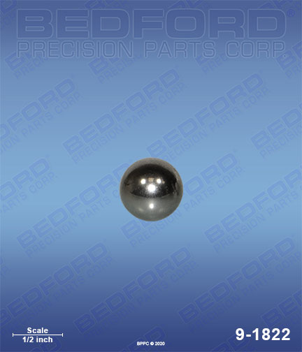 Bedford 9-1822 replaces Airlessco 187-020 / Airlessco 187020 Intake Ball for Airlessco 6100