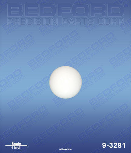 Bedford 9-3281 replaces Titan / Speeflo 288-011 / Titan 288011 Ball, inlet valve, ceramic for Titan / Speeflo PowrTex 1200 SF