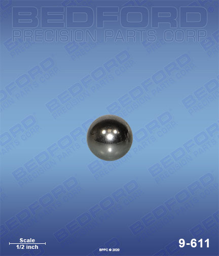 Bedford 9-611 replaces Binks 20-2630 / Binks 202630 Piston Ball for Binks Wasp